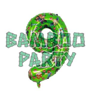 40" Number 9 Green Gaming Foil Balloon