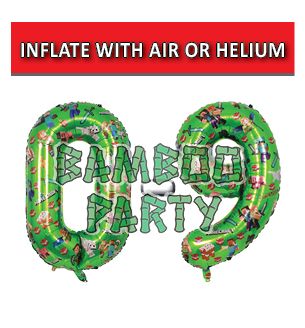 40" Green Gaming Numbers Foil Balloons