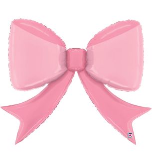 41" Pretty Pink Bow Foil Balloon