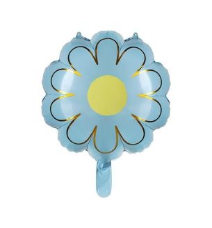 42cm x 52cm Blue Daisy Foil Balloon