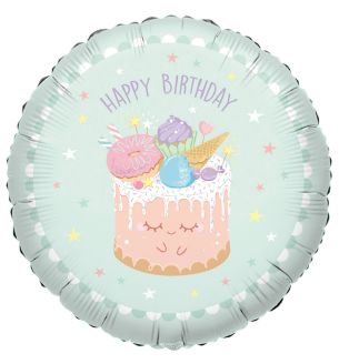18"  Crazy Birthday Cake Foil Balloon