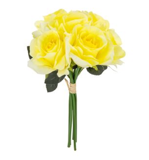 Eugenie Rose Bunch x6 Pale Yellow