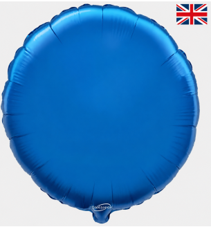 18" Oaktree Round Blue Unpackaged Foil Balloon