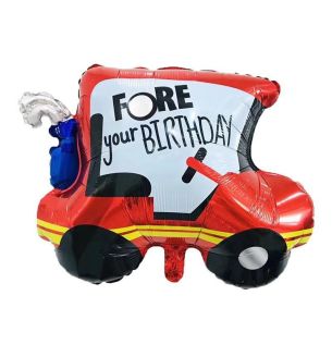 58cm x 72cm Golf Cart Red Foil Balloon