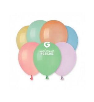 5" Gemar Macaron Assorted Latex Balloons 50ct