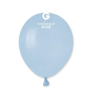 5" Gemar Powder Blue 108 Latex Balloons 50ct