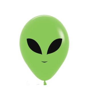 5" Sempertex Alien Face Lime Green 031 Latex Balloons 50ct