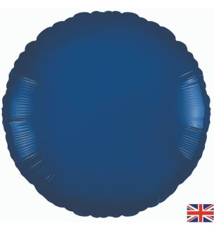 18" Navy Blue Round Oaktree Unpackaged Foil Balloon