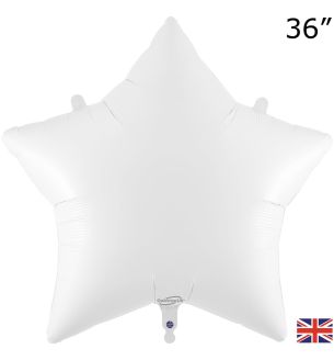 36" Star White Oaktree Foil Balloon