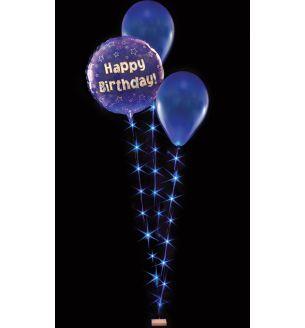 Décor Lites BalloonLite Bouquet 3 Wire 30 LED Lights Blue