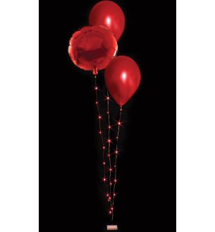 Décor Lites BalloonLite Bouquet 3 Wire 30 LED Lights Red