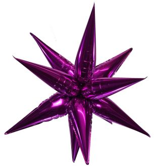 63.5cm-magenta-starburst-foil-balloon