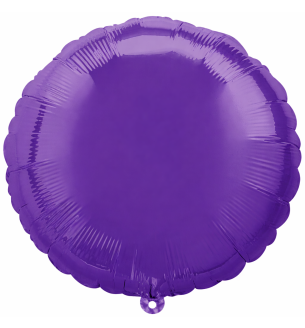 18" North Star Round Purple Foil Balloon
