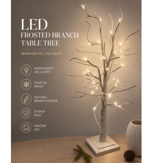 White Tree with LED Lights (90cm)