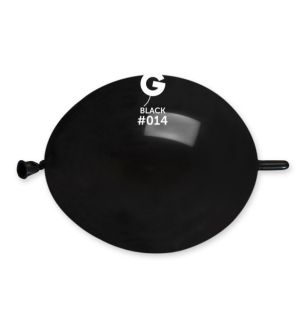 6" Gemar Black 014 Link Latex Balloons 100ct