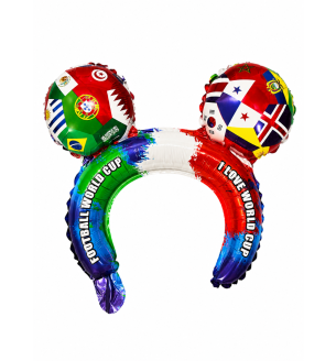 World Cup Football Inflatable Headband Foil Balloon