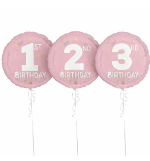 18" Little Miss Birthday Anagram Foil Balloon Ages 1-3