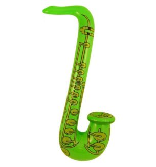 75cm Inflatable Saxophone Neon Green