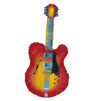 35" Red Guitar Grabo Foil Balloon
