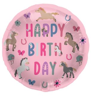 18" Happy Horse Foil Balloon