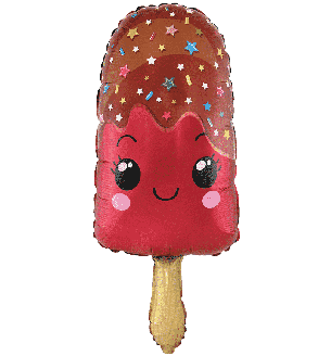 Mini Flexmetal Ice Cream Red Foil Balloon