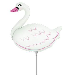 Mini Swan Flexmetal Foil Balloon