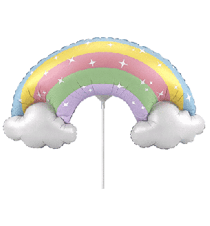 Mini Flexmetal Pastel Rainbow Foil Balloon