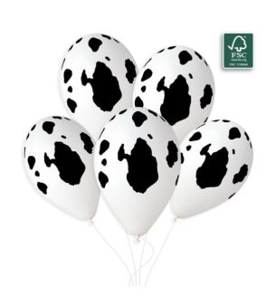 13" Gemar Cow Print Latex Balloons 25ct