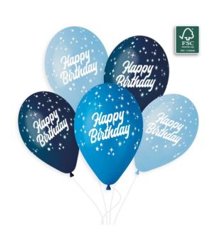13" Gemar Happy Birthday Blue Ass 25ct