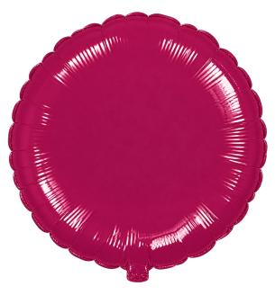 18" Qualatex Round Burgundy Unpackaged Foil Balloon 