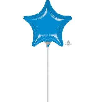 9" Anagram Blue Star Foil Balloon