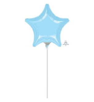 9" Anagram Pearl Pastel Blue Star Foil Balloon