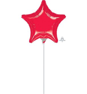 9" Anagram Red Star Foil Balloon