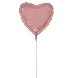 9" Anagram Rose Gold Heart Foil Balloon