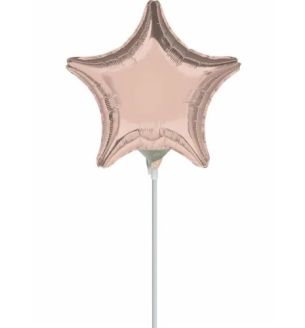 9" Anagram Rose Gold Star Foil Balloon