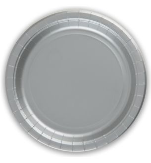 9" Silver Paper Plates 8ct