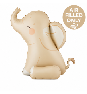 36" Beige Sitting Elephant 84x90 cm Foil Balloon