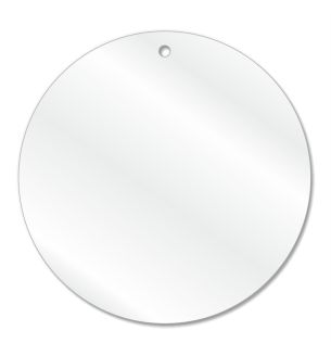 Acrylic Circle Disc With Hole 6cm x 6cm pk10