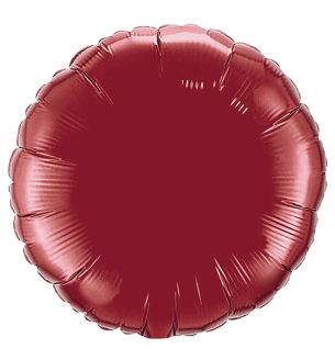18" Anagram Round Burgundy Foil Balloon
