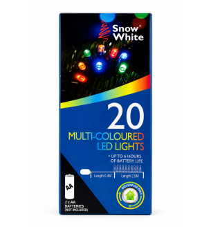 20 Multi Coloured Led Lights 1.9m