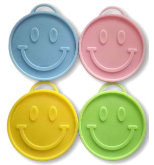 Balloon Weights Smiling Face Pastel Mix 16grm 50ct