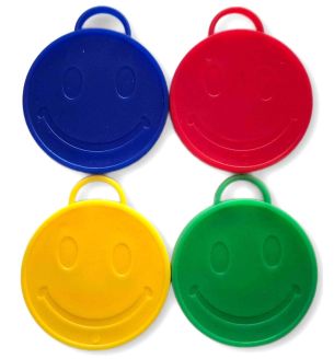 Balloon Weights Smiling Face Primary Mix 16grm 50ct