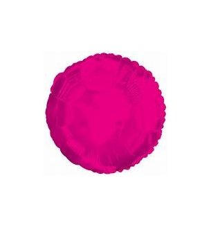 18" North Star Pink Round Foil Balloon