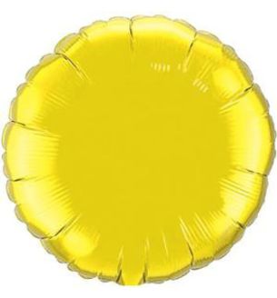 18" North Star Round Citrine Yellow Foil Balloon
