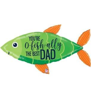 45" O'Fishally The Best Dad Fathers's Day Foil Balloon