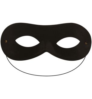 Black Cloth Domino Mask