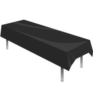 Black Plastic Tablecover 1.37m x 2.74m