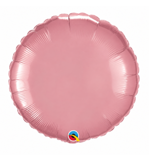 18" Qualatex Round Chrome Mauve Unpackaged Foil Balloon