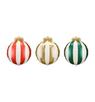 18" Christmas Bauble Party Deco Foil Balloons 3pc