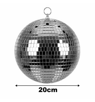 Disco Ball Silver 20cm dia